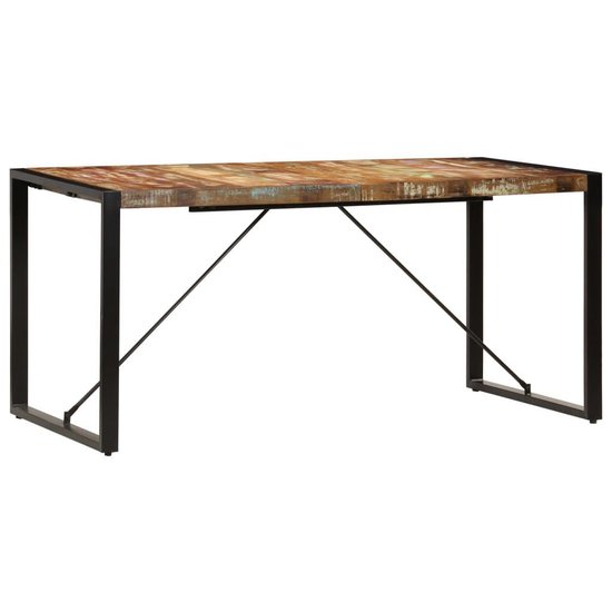 Vidaxl Eettafel 160x80x75 Cm Massief Gerecycled Hout - Bruin