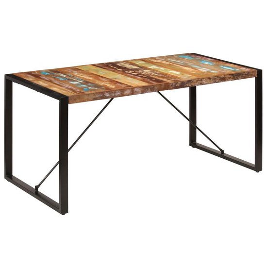 Vidaxl Eettafel 160x80x75 Cm Massief Gerecycled Hout - Bruin