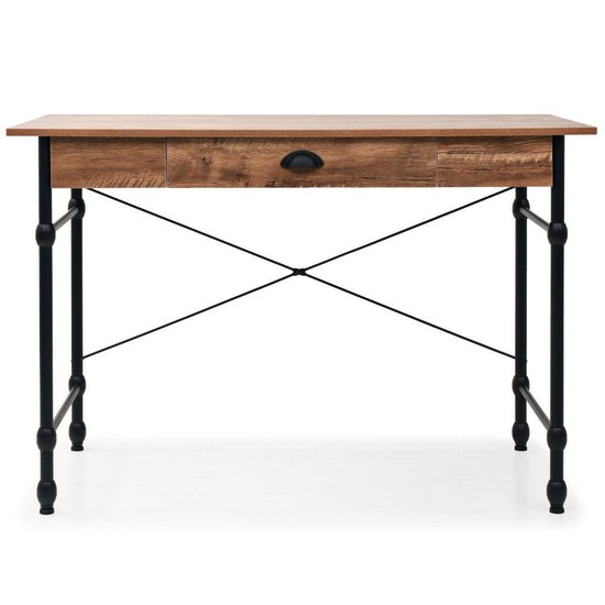 Vidaxl Schrijftafel Met Lade 110x55x75 Cm Eikenkleur - Bruin