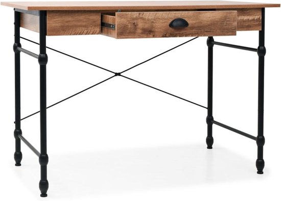 Vidaxl Schrijftafel Met Lade 110x55x75 Cm Eikenkleur - Bruin