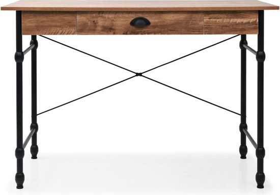Vidaxl Schrijftafel Met Lade 110x55x75 Cm Eikenkleur - Bruin