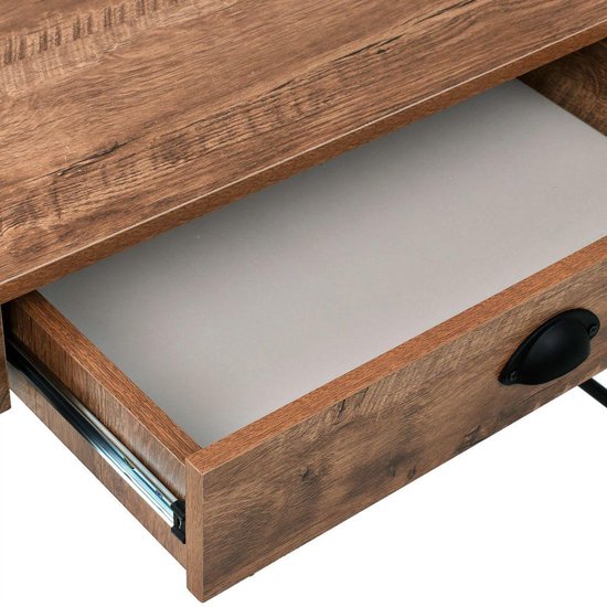 Vidaxl Schrijftafel Met Lade 110x55x75 Cm Eikenkleur - Bruin