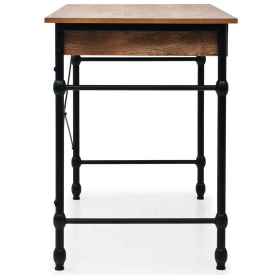 Vidaxl Schrijftafel Met Lade 110x55x75 Cm Eikenkleur - Bruin