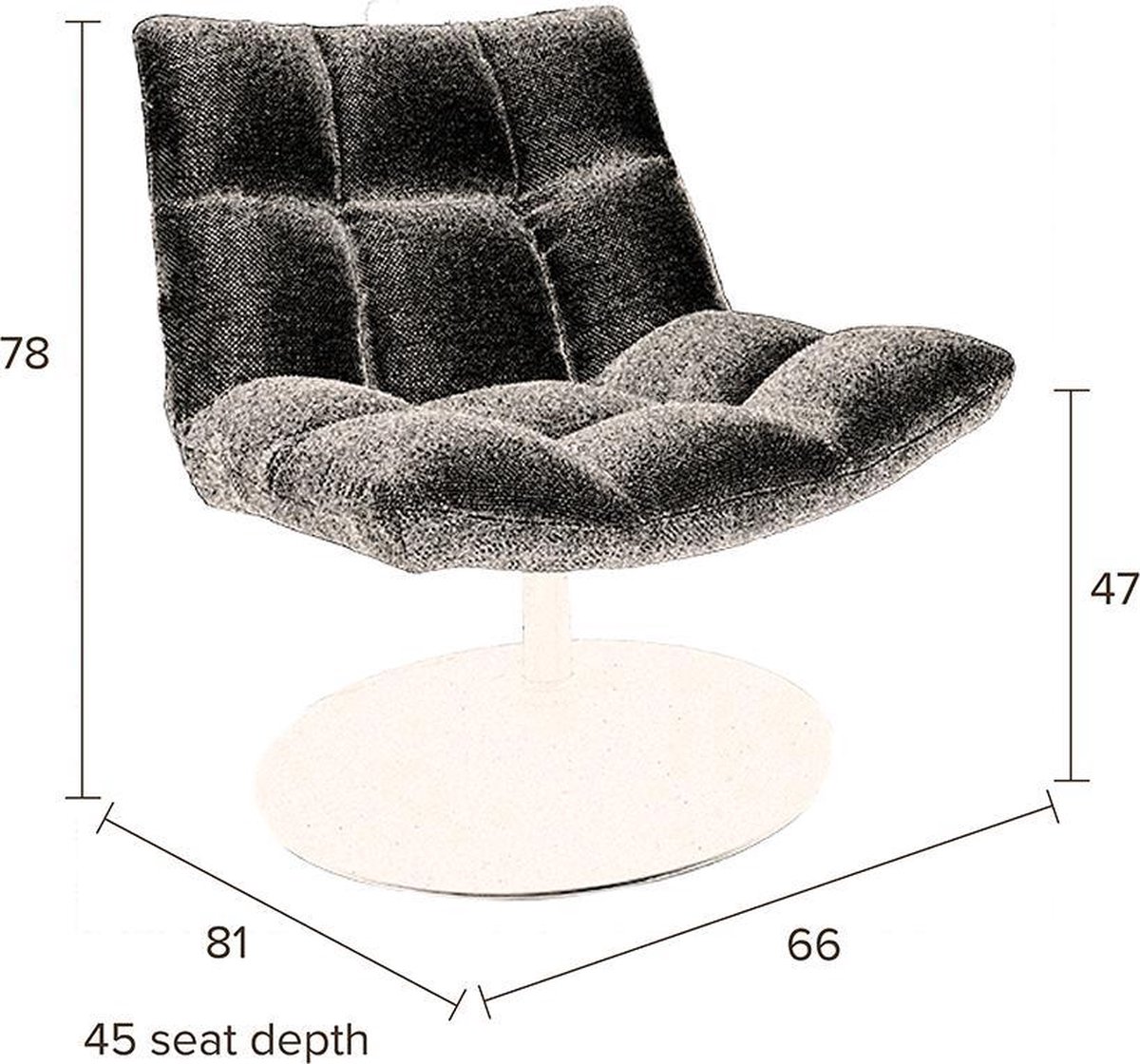 Dutchbone Bar Fauteuil - Grijs