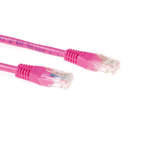 ACT IB7305 U/UTP CAT6A Patchkabel - 5 meter - Roze