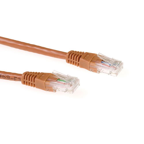 ACT IB4415 U/UTP CAT6A Patchkabel - 15 meter - Bruin