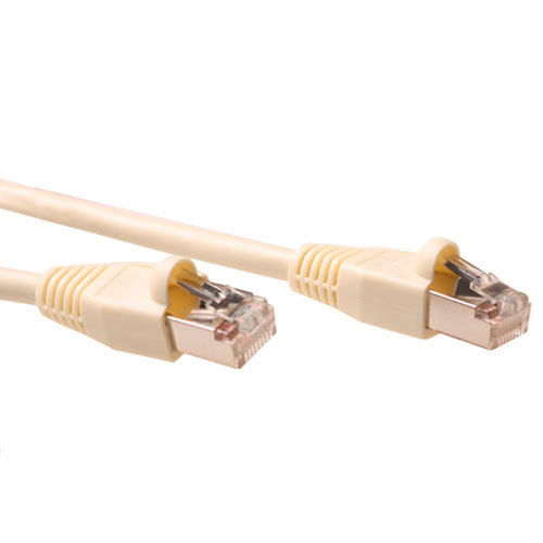 ACT IB7005 SF/UTP CAT5E Patchkabel Snagless Ivoor - 5 meter