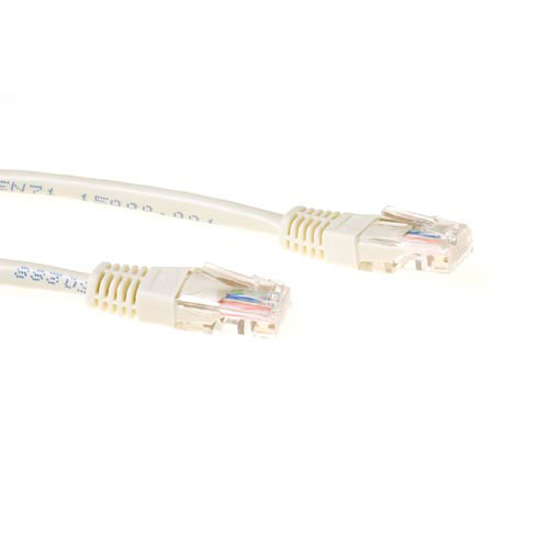 ACT IB6402 U/UTP CAT5E Patchkabel Ivoor - 2 meter