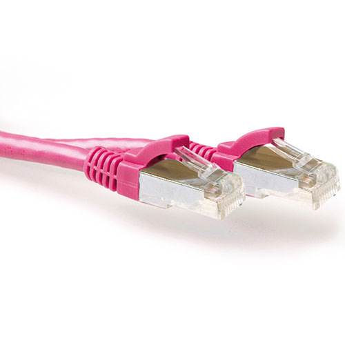 ACT FB2400 LSZH SFTP CAT6A Patchkabel Snagless - 50 cm - Roze