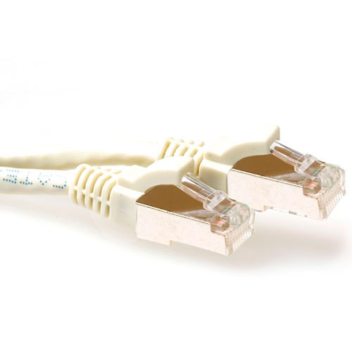 ACT FB6020 SFTP CAT6A Patchkabel Snagless Ivoor - 20 meter