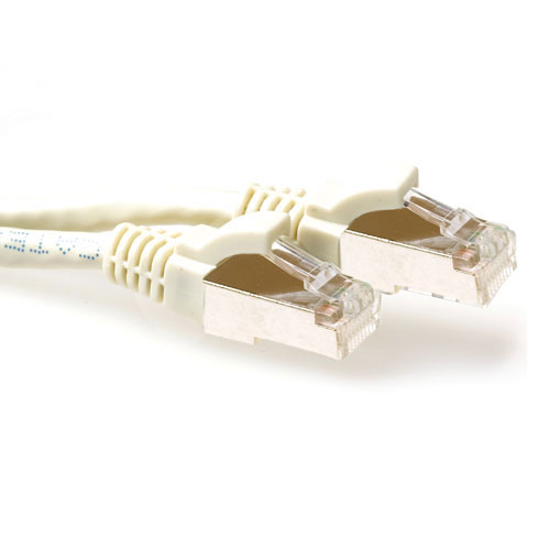 ACT FB7407 LSZH SFTP CAT6A Patchkabel Snagless Ivoor - 7 meter