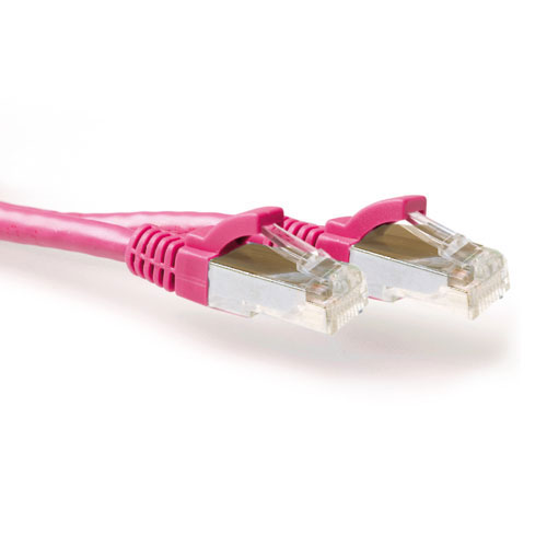 ACT FB8820 LSZH SFTP CAT6A Patchkabel Snagless - 20 meter - Roze