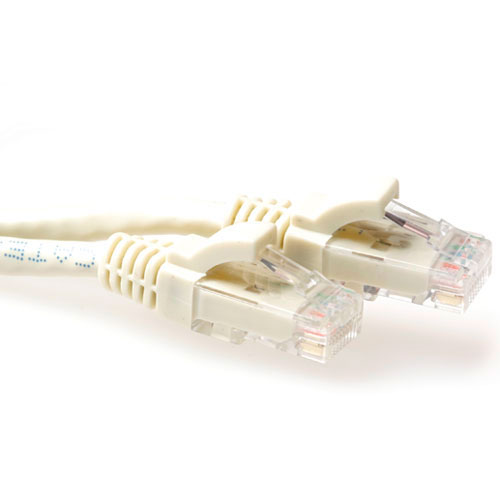 ACT IS8401 U/UTP CAT6 Patchkabel Snagless Ivoor - 1 meter