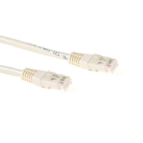 ACT IB3302 U/UTP CAT6A Patchkabel Ivoor - 2 meter