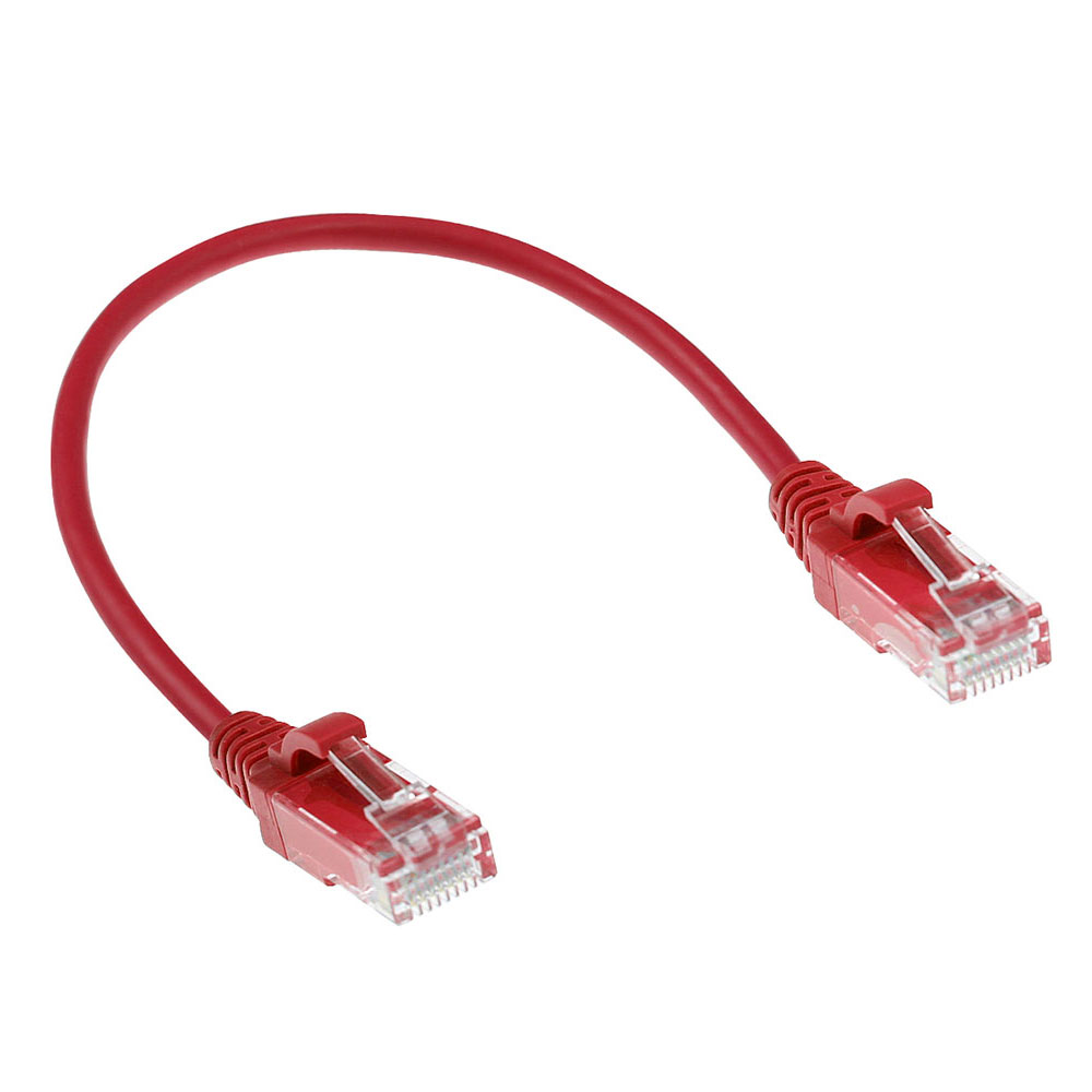 ACT DC9552 CAT6 U/UTP LSZH Datacenter Slimline Patchkabel - 25 cm