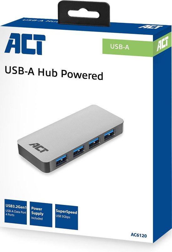 ACT AC6120 USB A Hub 4x USB A Female - 50 cm