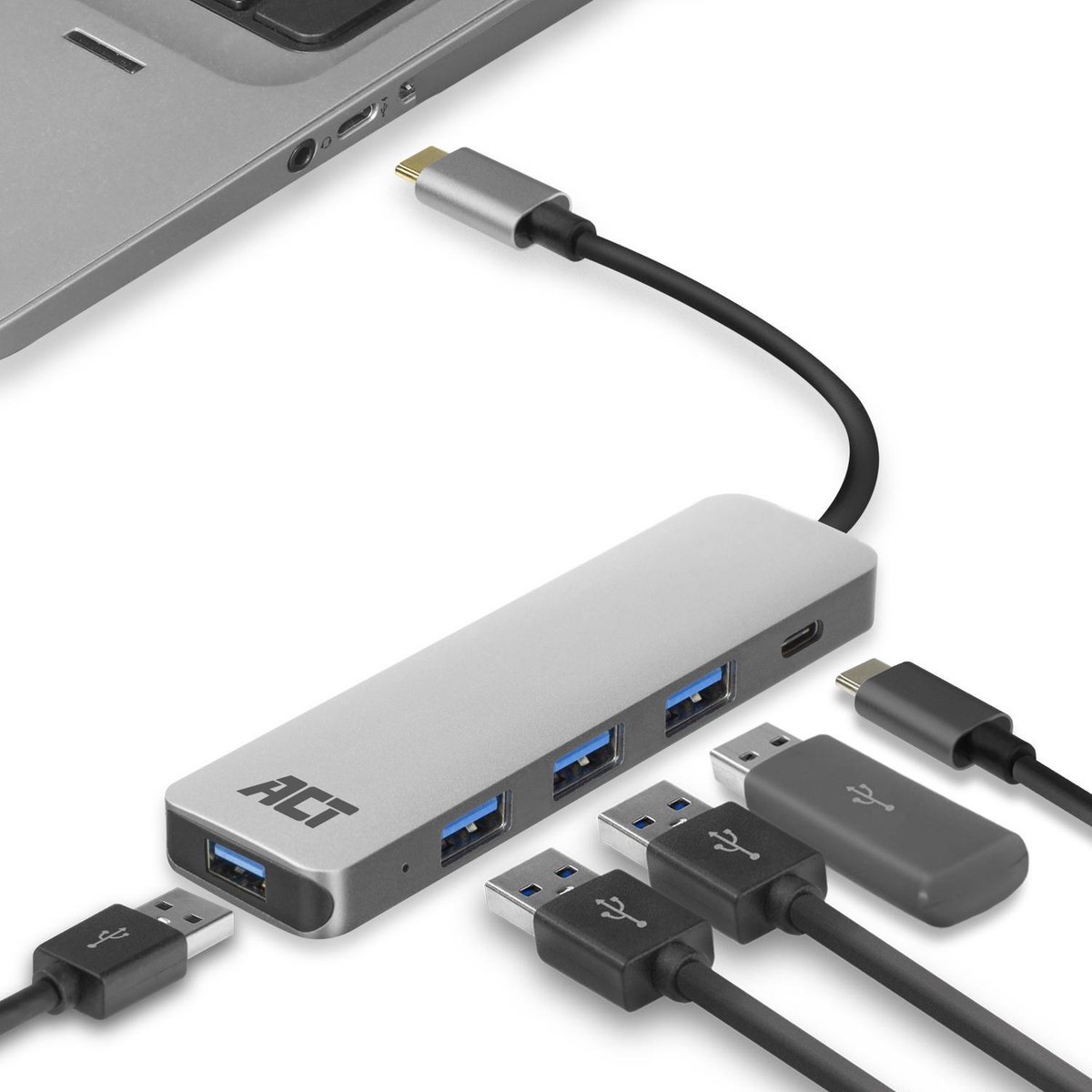 ACT AC7053 USB C HUB | 4x USB-A | 1x USB-C PD