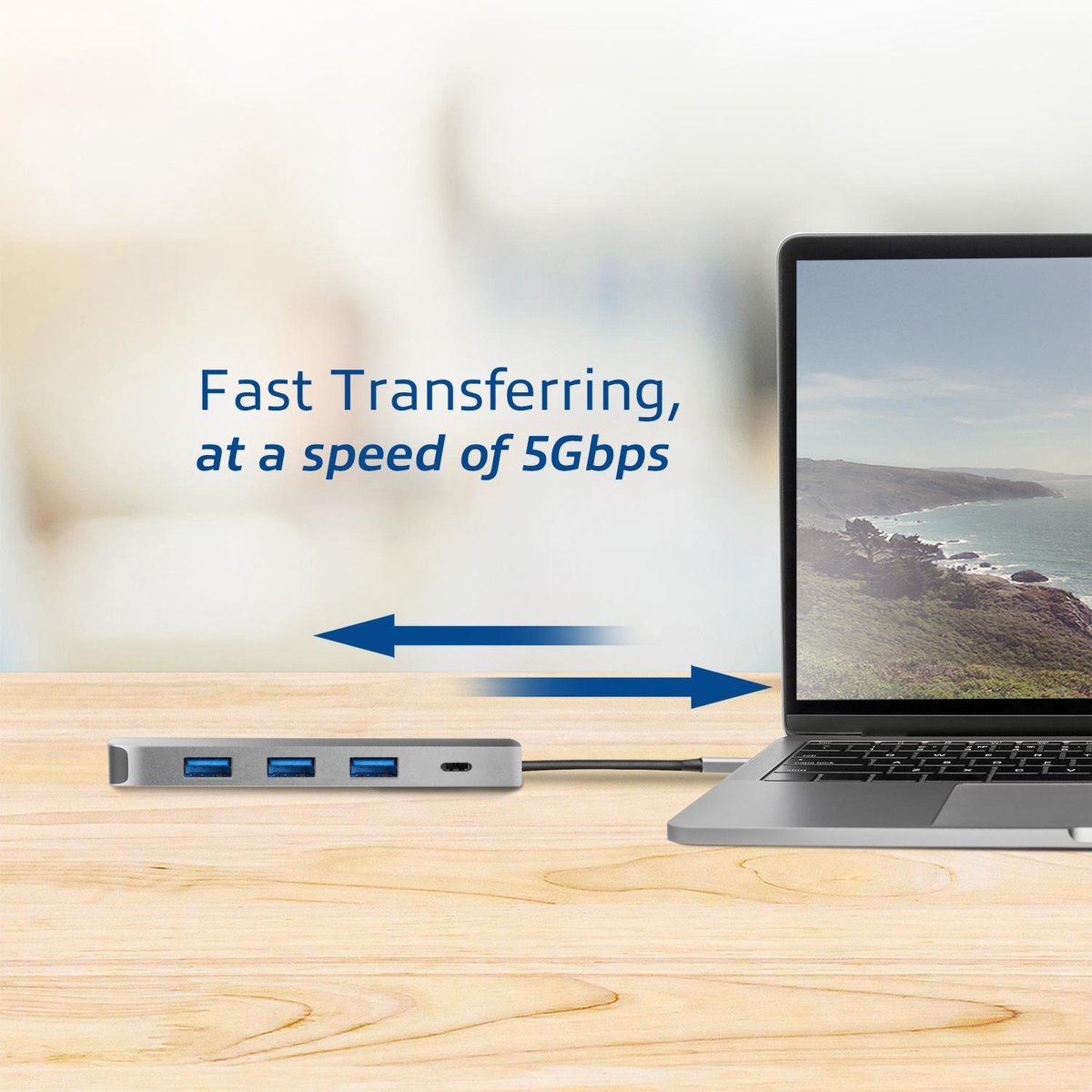 ACT AC7053 USB C HUB | 4x USB-A | 1x USB-C PD