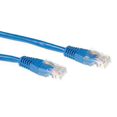 ACT IB1301 LSZH U/UTP CAT6A patchkabel - 1 meter - Blauw