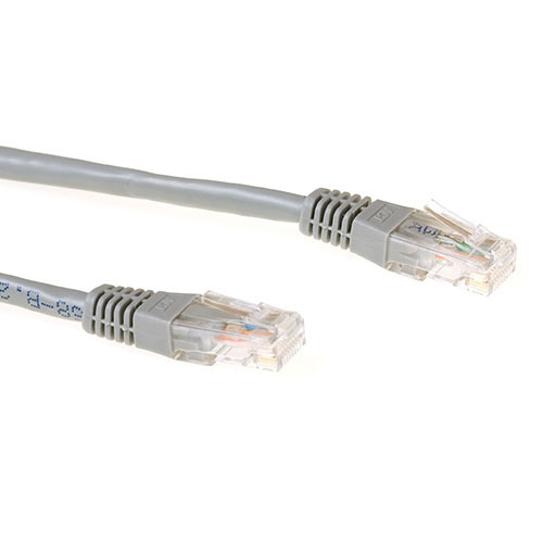 ACT IB1110 LSZH U/UTP CAT6A patchkabel - 10 meter - Grijs