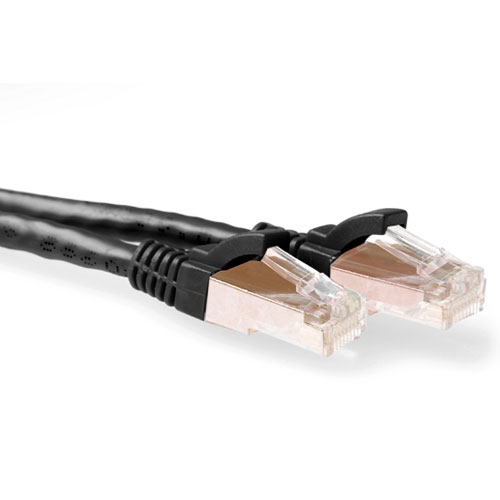 ACT FB6925 SFTP CAT6A Patchkabel Snagless - 25 meter - Zwart