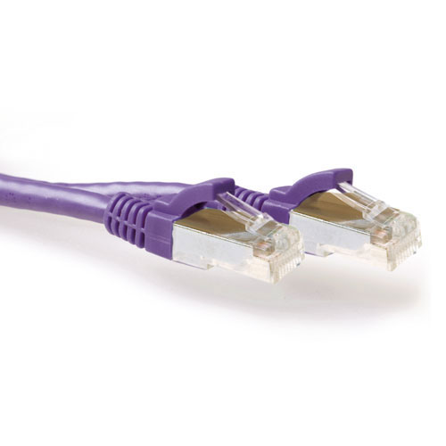 ACT FB8751 LSZH SFTP CAT6A Patchkabel Snagless - 1,5 meter - Paars