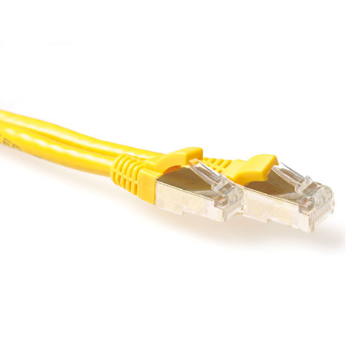 ACT FB7825 LSZH SFTP CAT6A Patchkabel Snagless - 25 meter - Geel
