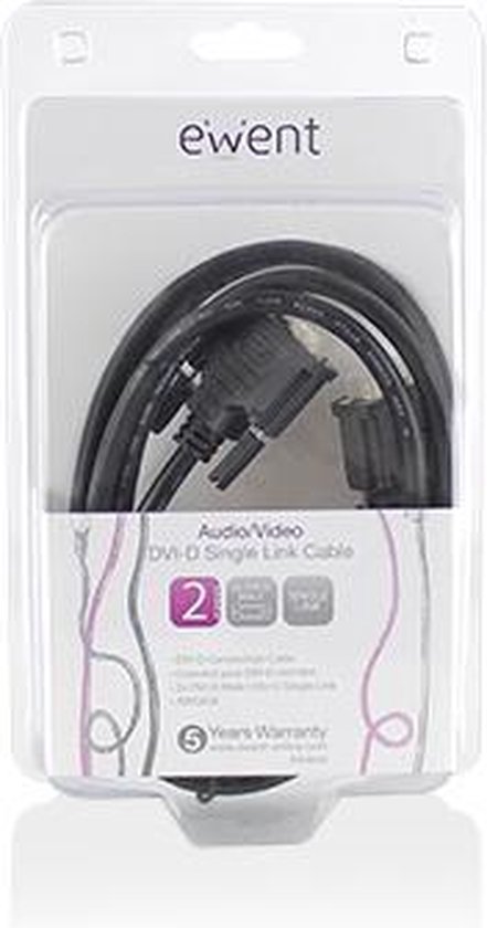 Ewent EW9830 DVI-D Single Link Kabel Male/Male - 2 meter