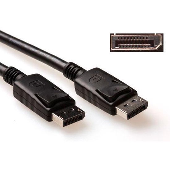ACT AK3980 DisplayPort Male/Male Power Pin 20 Connected - 2 meter