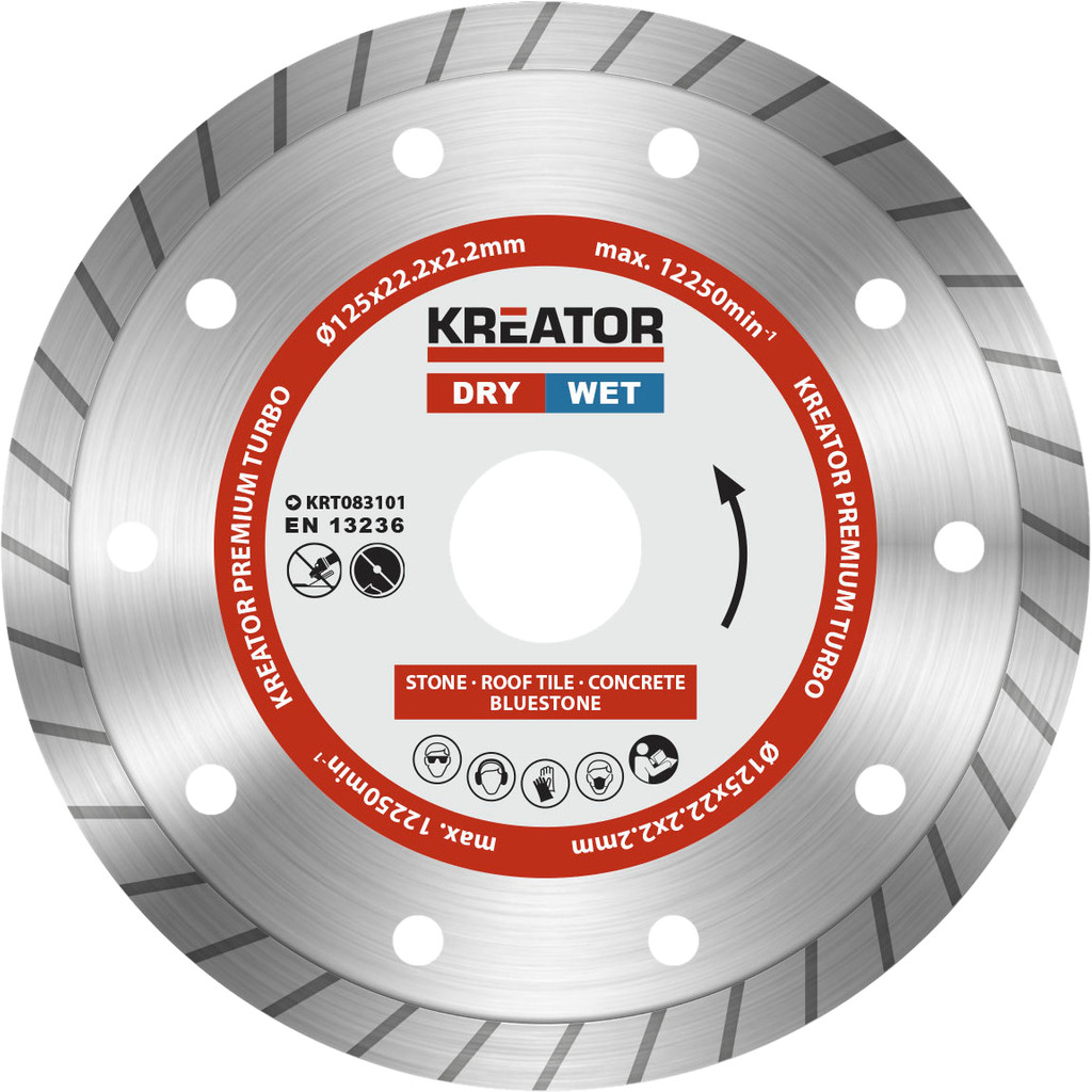 Kreator Diamantschijf Premium Turbo 125 mm