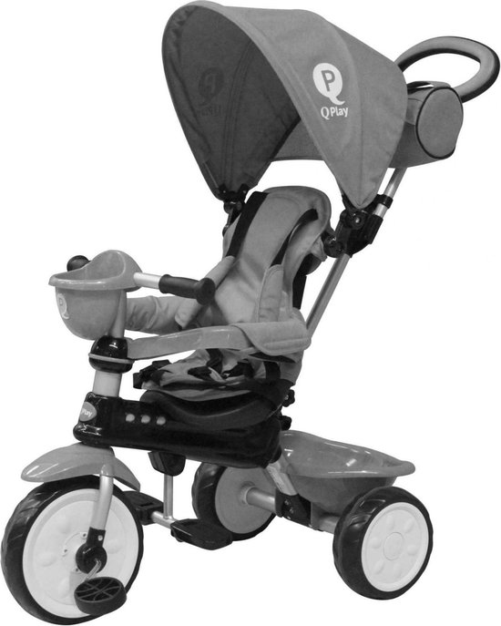 Qplay Qplay Driewieler Comfort 4 In 1 - Grijs