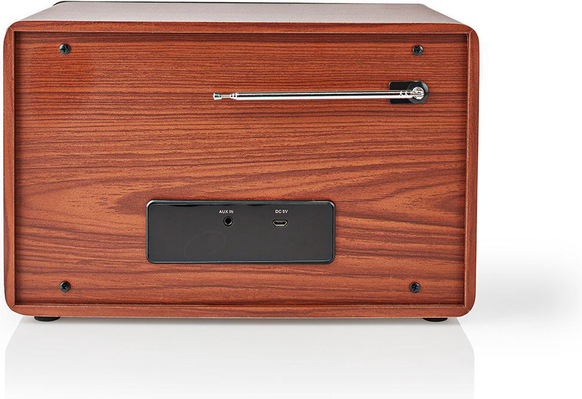 Nedis FM-radio | 12 W | FM | Bluetooth® | Klok- en Alarmfunctie | / - Bruin