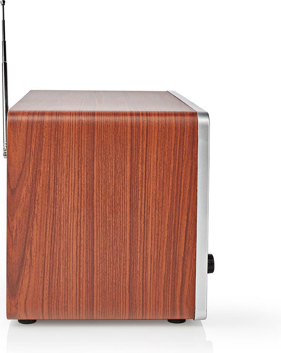 Nedis FM-radio | 12 W | FM | Bluetooth® | Klok- en Alarmfunctie | / - Bruin