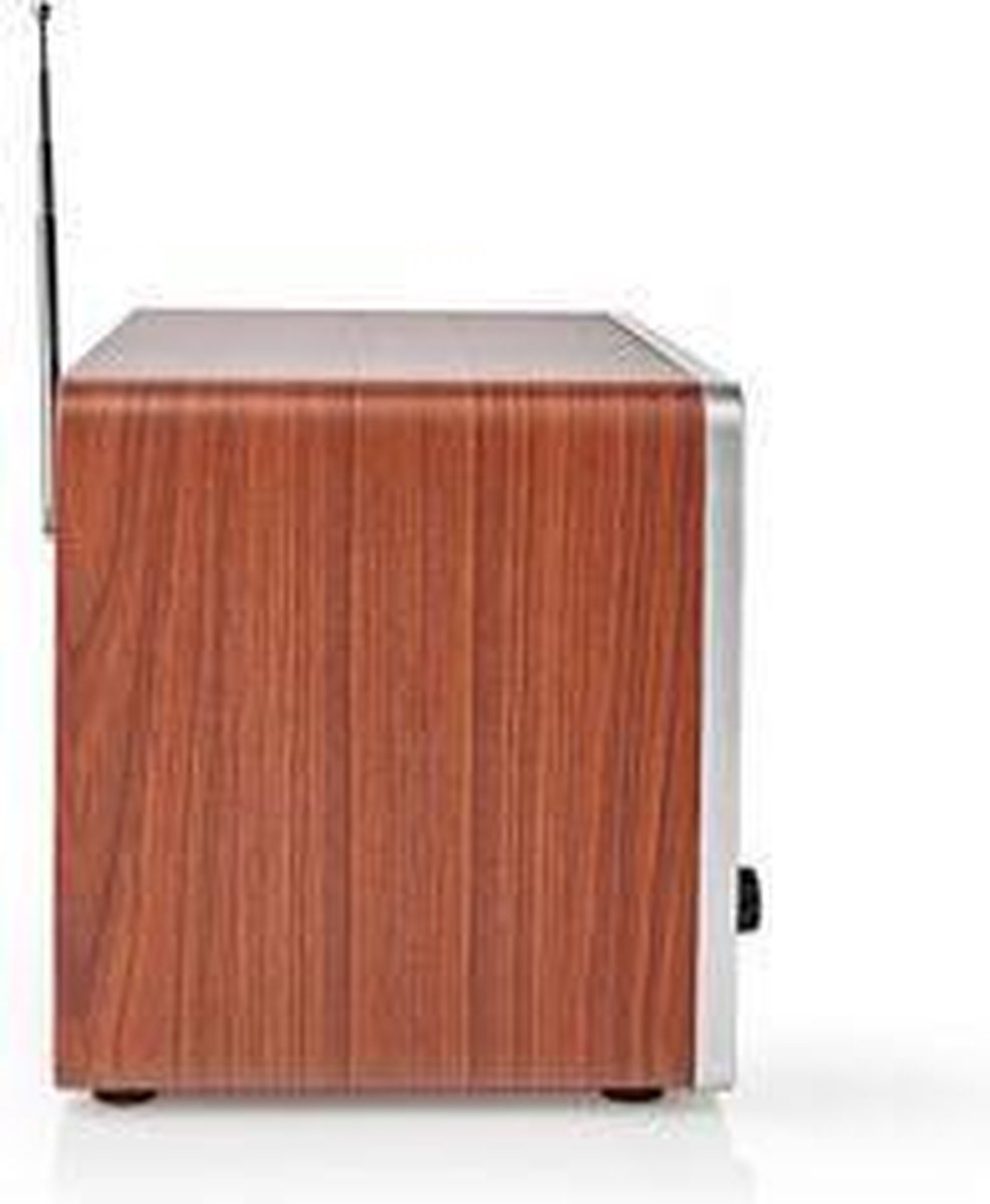 Nedis FM-radio | 12 W | FM | Bluetooth® | Klok- en Alarmfunctie | / - Bruin