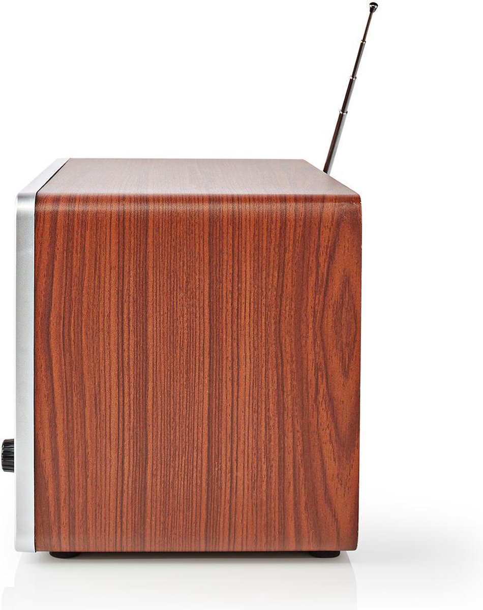 Nedis FM-radio | 12 W | FM | Bluetooth® | Klok- en Alarmfunctie | / - Bruin