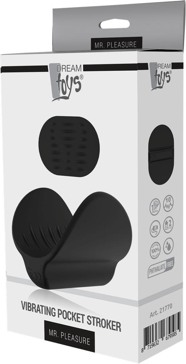 Tonga BV Pocket Stroker Vibrating Pleasure - Zwart