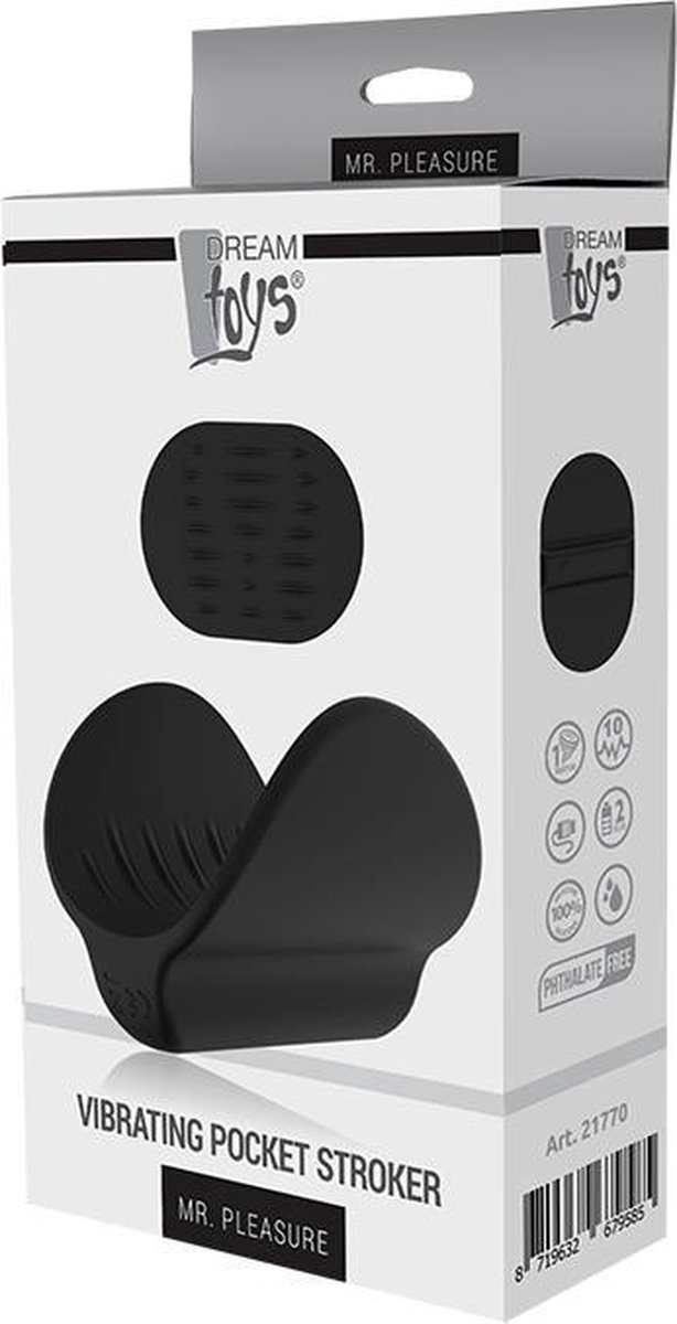 Tonga BV Pocket Stroker Vibrating Pleasure - Zwart