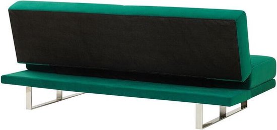 Beliani York Slaapbank Fluweel 105 X 190 Cm - Groen