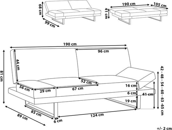 Beliani York Slaapbank Fluweel 105 X 190 Cm - Groen