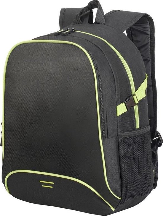 Shugon Allround Rugzak/rugtas/limegroen 44 Cm - A4-formaat - Schooltas - Laptoptas/boekentas/limegroen - Zwart