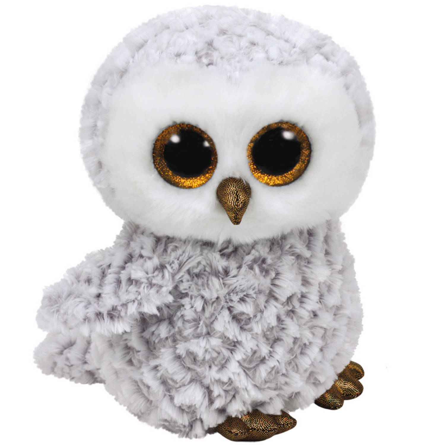 ty Beanie Buddy Knuffel Uil Owlette - 24 Cm - Blanco