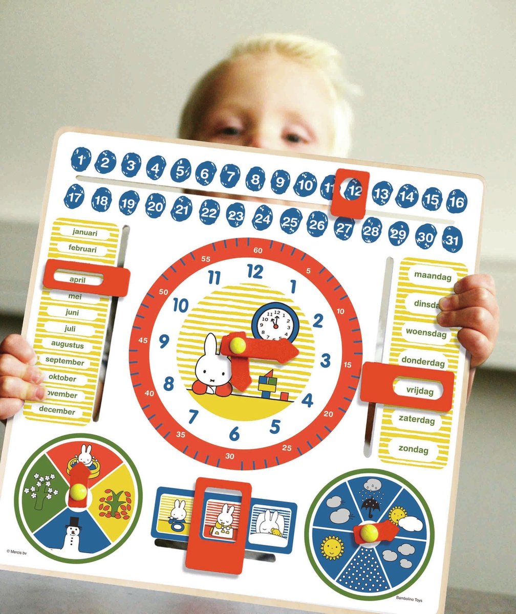 Nijntje Houten Kalenderklok