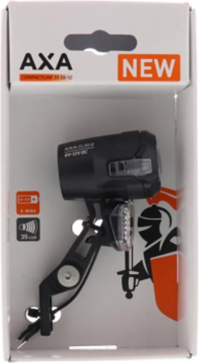 AXA koplamp Compactline 35 e bike led - Zwart
