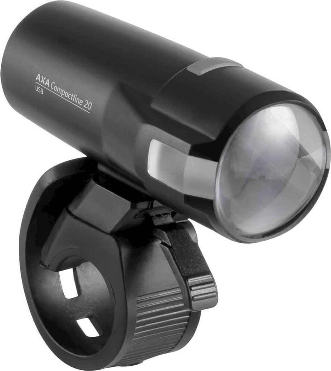 AXA koplamp Compactline 20 e bike led - Zwart