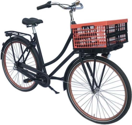 Plates 4 Bikes fietskrat vouwbaar 32 liter/zwart 2 delig - Rood