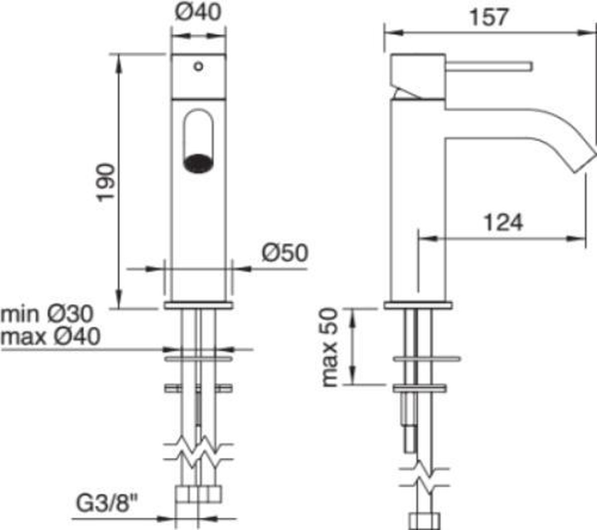Royal Plaza Visione wastafelkraan rvs 71772