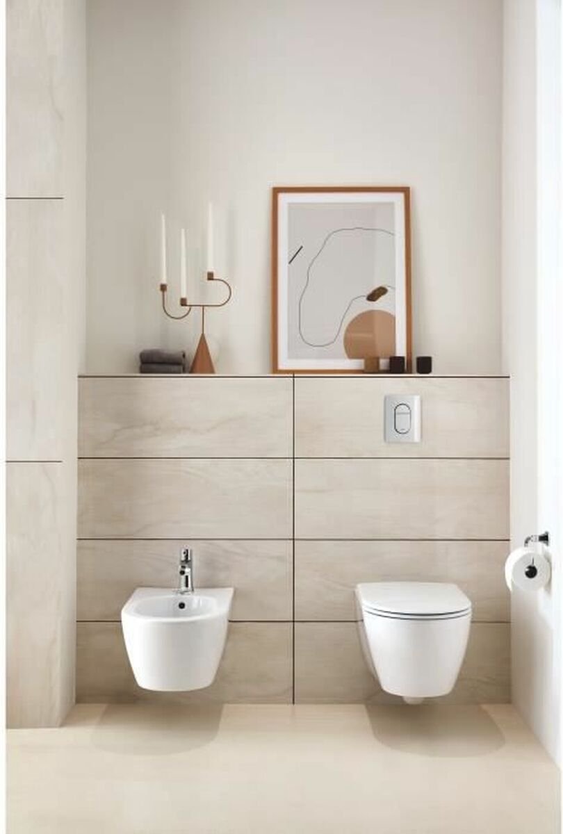 Grohe Essence wandbidet met kraangat met overloop 35.5x54cm met verdekte bevestiging 3957400H - Wit