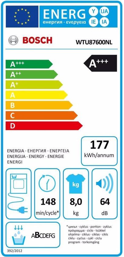 Bosch WTU87600NL - Wit