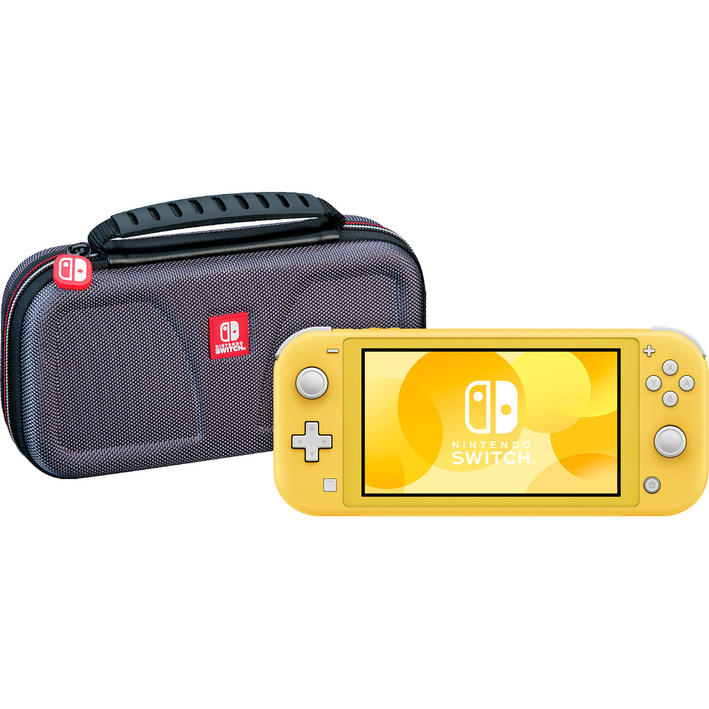 Nintendo Switch Lite + Bigben Officiële Switch Lite Beschermtas - Geel