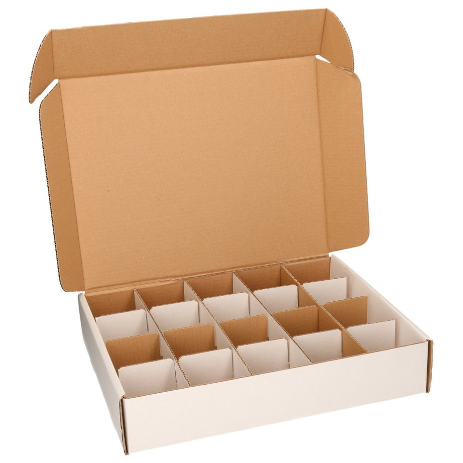 Opbergdozen/opbergboxen voor bouten en moeren met 8 cm vakken - - Wit